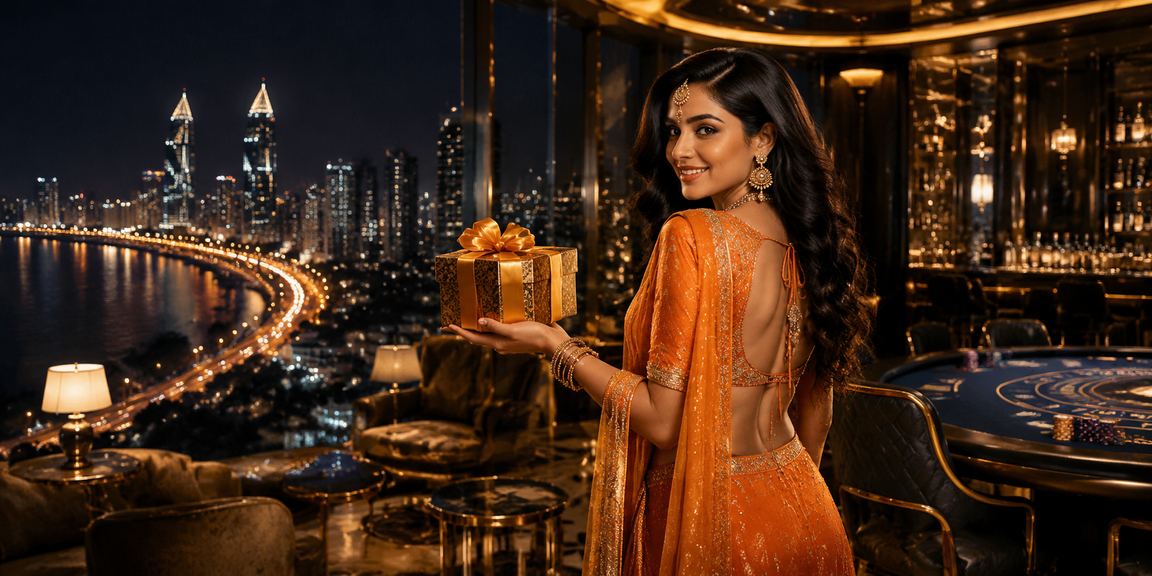 Young woman playing rummy mobile game in Mumbai